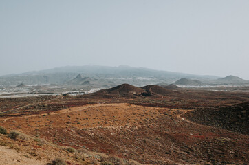 volcanic landscape in island