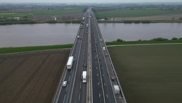 Ouse Bridge is a reinforced concrete plate girder bridge on the M62 that spans River Ouse