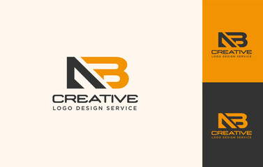 letter AB monogram logo