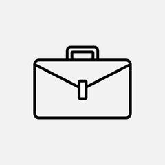 Briefcase Icon. Business, Office Bag Symbol - Vector.