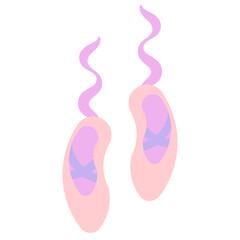 pink ballet slippers vector