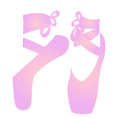 pink ballet slippers vector