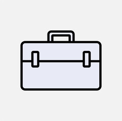 Briefcase Icon. Business, Office Bag Symbol - Vector.