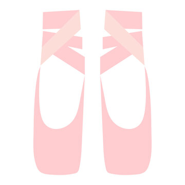 pink ballet slippers vector
