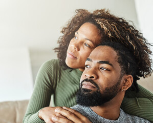 Obraz premium woman couple man happy happiness love black young lifestyle together romantic boyfriend girlfriend laughing hug