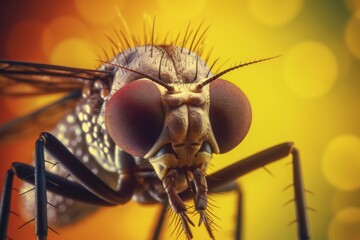 Mosquito bug macro view. Generate Ai