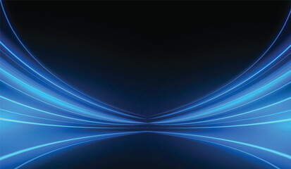 Modern abstract high-speed light motion effect on black background. vector illustration.