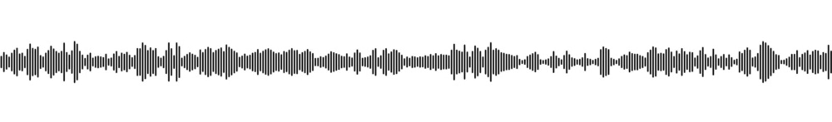 seamless sound waveform pattern for radio podcasts, music player, video editor, voise message in social media chats, voice assistant, recorder. vector illustration