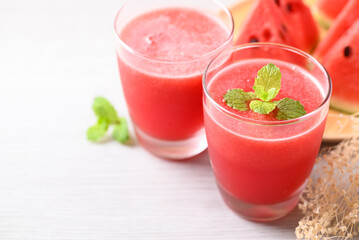 Watermelon smoothie juice, Cold drink in summer season