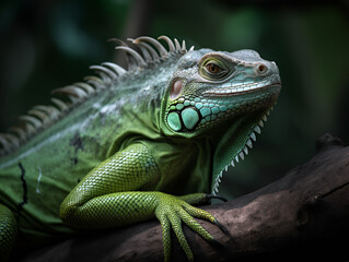 Obraz premium Iguana 6 - Generative AI