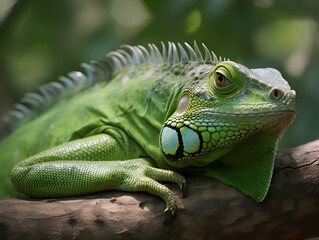 Obraz premium Iguana 7 - Generative AI