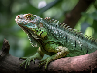 Obraz premium Iguana 8 - Generative AI