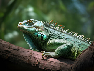 Obraz premium Iguana 9 - Generative AI