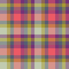 Pattern plaid textile. Tartan check vector. Background fabric seamless texture.