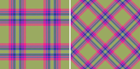 Background textile tartan. Vector fabric texture. Seamless pattern check plaid.