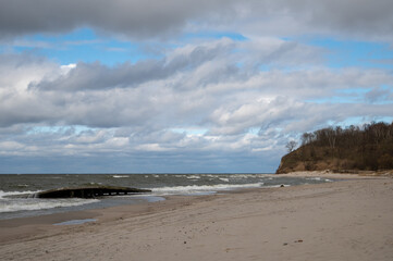 Empty beach on the Baltic Sea