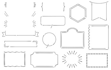 Hand drawn line drawing title design