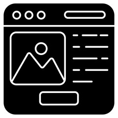 Unique design icon of web landscape