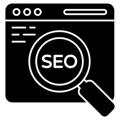 Editable design icon of seo analysis 