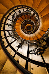 Enchanting Spiral Staircase: A Glimpse into St. Istvan Cathedral's Mystical Beauty