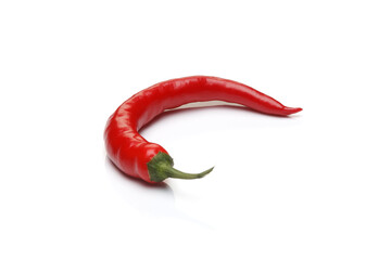 Hot chili pepper on white background