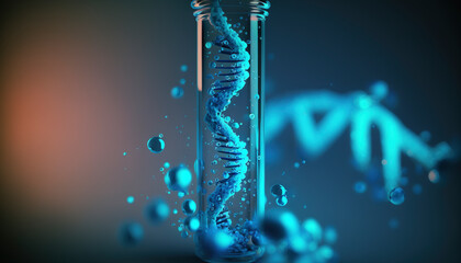 DNA Helix. Generative AI