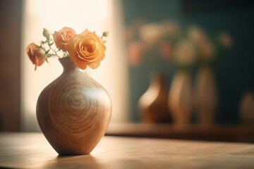 vase with flowers Mother's Day mockup