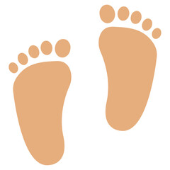 Baby footprint icon. Vector flat illustration
