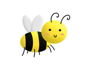 3d cute bee vector illustrations 
