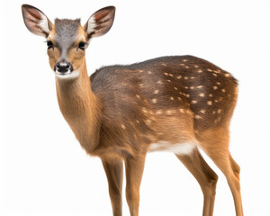 Fototapeta premium photo of bushbuck isolated on white background. Generative AI