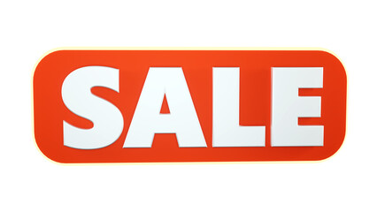 3D Sale render on transparent background