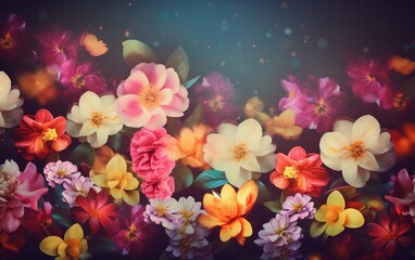 Obraz na płótnie Canvas peonies blossom flower concept design pastel color valentine watercolor background spring. Generative AI.
