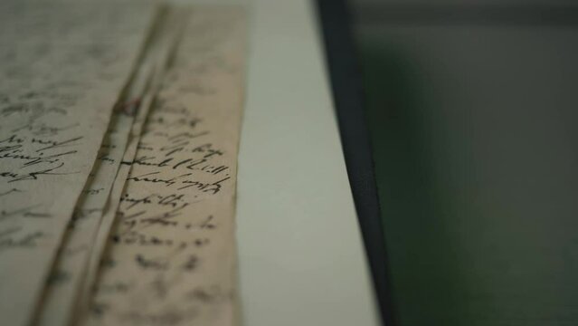 Declaration of Independence historical United States Documents USA Freedom Closeup cinematic slider shot