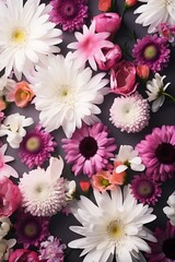 flower design background watercolor pastel peonies retro spring color valentine blossom. Generative AI.