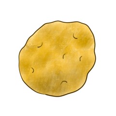 水彩手描きのじゃがいものイラスト
