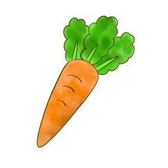手描き風にんじんのイラスト