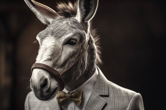 AI generated Animal in formal Suit Portrait
