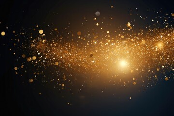 Luxury ambience with golden dust particles and bokeh lighting effects Generative AI Illustration