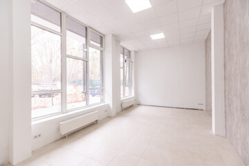 interior photo, apartment after new renovation without furniture in loft style