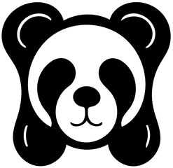 Black and white vector illustration of a cute teddy bear, silhouette drawing 