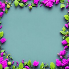 Background for the text in bright colors with a gradient. With flowers along the contour.