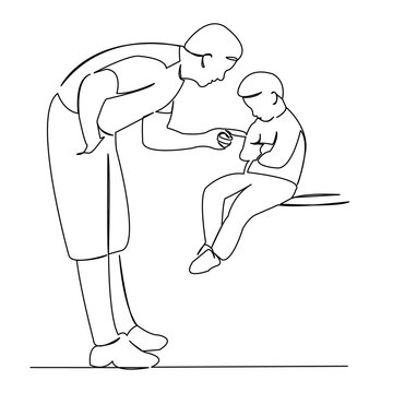 recommend clip art: father scolds son