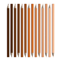 color pencils 3d set. School drawing, painting, sketching stationery realistic vector illustration on white backgound. Colour wooden stick crayon mockup for office supplies.