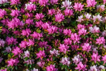Fototapeta premium space green floral background nature spring blossom flowers beautiful copy leaf gardening. Generative AI.