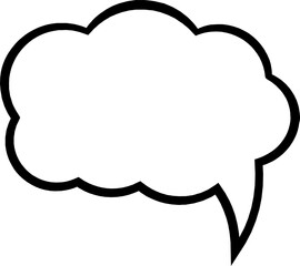 Speech bubbles for comics. Empty comic speech bubbles. Speak bubble text, chatting box, message box, outline cartoon.