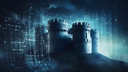 Forteresse représentant la sécurité informatique