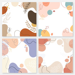 Design banner frame background .Colorful poster background vector illustration.Exotic plants, branches,art print for beauty, fashion and natural products,wellness, wedding and event.