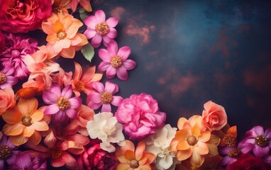 watercolor design background plant color pastel spring flower peonies valentine blossom. Generative AI.
