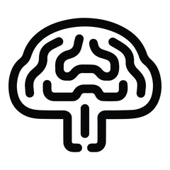 Obraz premium Brain Flat Icon Isolated On White Background