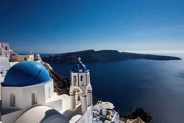 Santorini island, Greece.,ai generative